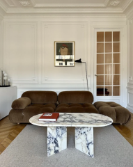 Arte Marble Calacatta Viola Mermer Orta Sehpa
