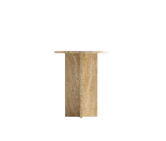 Arte Marble Traverten Yan Sehpa