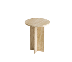 Arte Marble Traverten Yan Sehpa