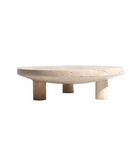 Arte Marble Traverten Ayaklı Tabak