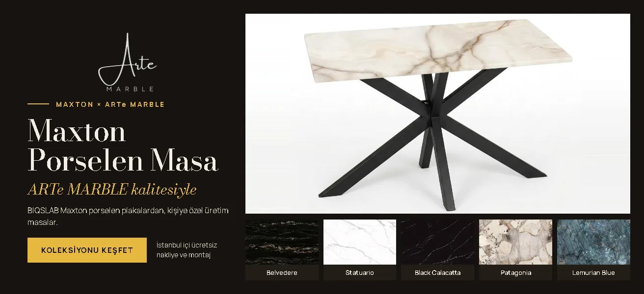 Maxton Porselen Masa — ARTe MARBLE kalitesiyle