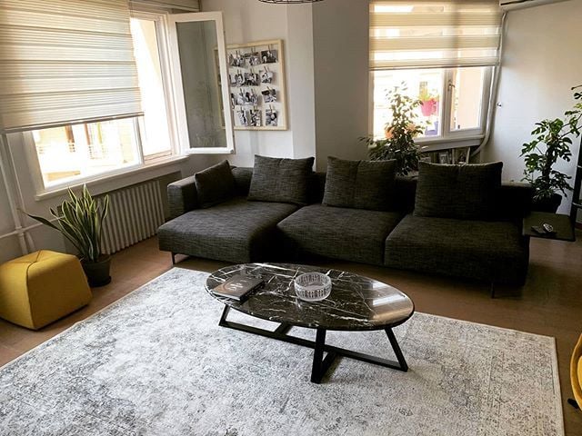 Arte Marble Barretos Black Alanya Orta Sehpa