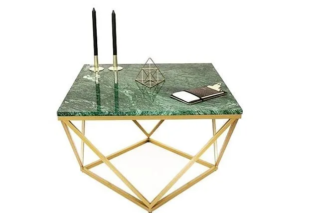 Arte Marble Matinhos Verde Guatemala Orta Sehpa