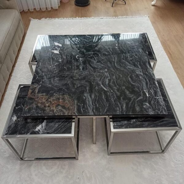 Arte Marble Peruibe Dark River Orta Sehpa