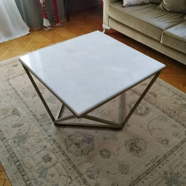 Arte Marble Bertioga Kemal Paşa White Orta Sehpa
