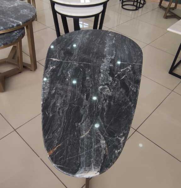 Arte Marble Jacarei Dark River Yumurta Orta Sehpa