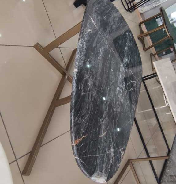 Arte Marble Jacarei Dark River Yumurta Orta Sehpa