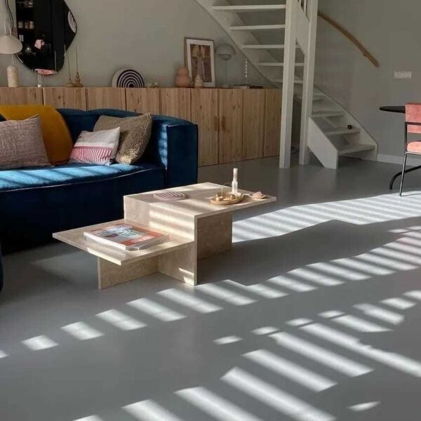 Arte Marble Lambari White Traverten Blok Orta Sehpa