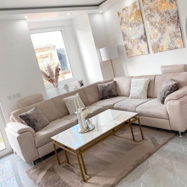 Arte Marble Tibagi Yerli Carrara Orta Sehpa