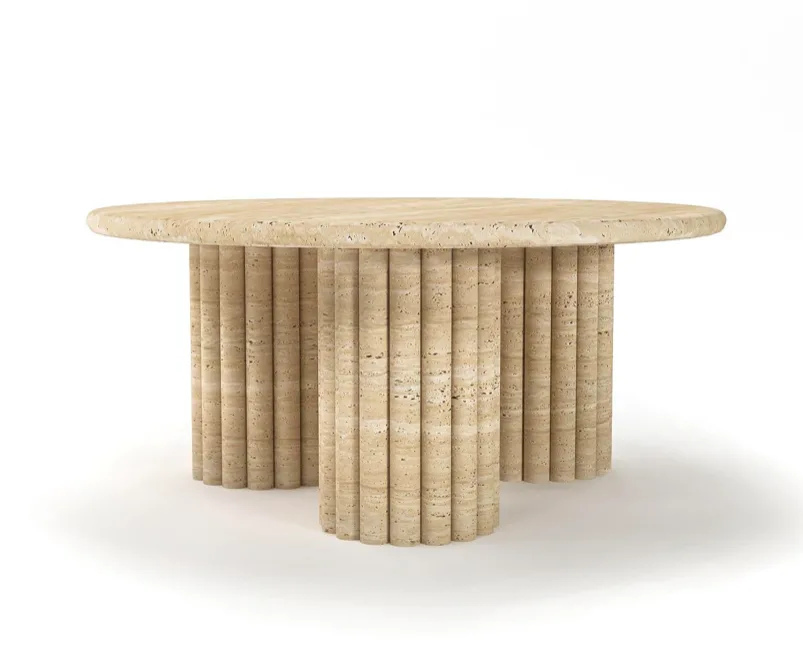 Arte Marble Jequie Traverten Orta Sehpa