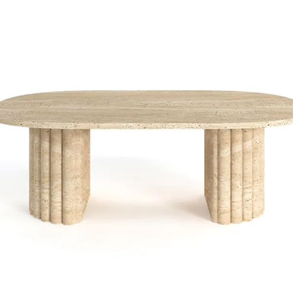Arte Marble Brumado Traverten Orta Sehpa