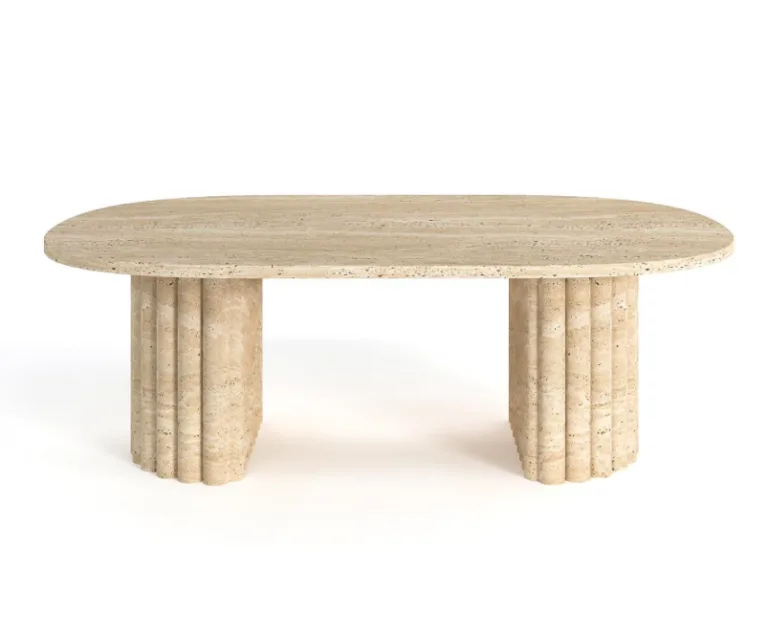 Arte Marble Brumado Traverten Orta Sehpa