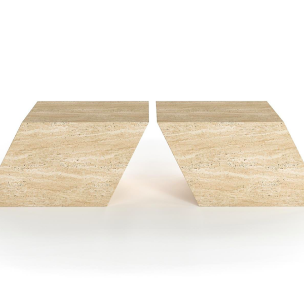 Arte Marble Irece Traverten Orta Sehpa