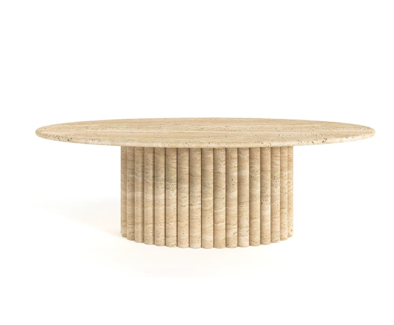 Arte Marble Garanhuns Traverten Orta Sehpa