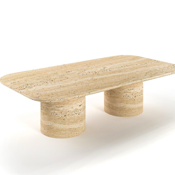Arte Marble Carpina Traverten Orta Sehpa