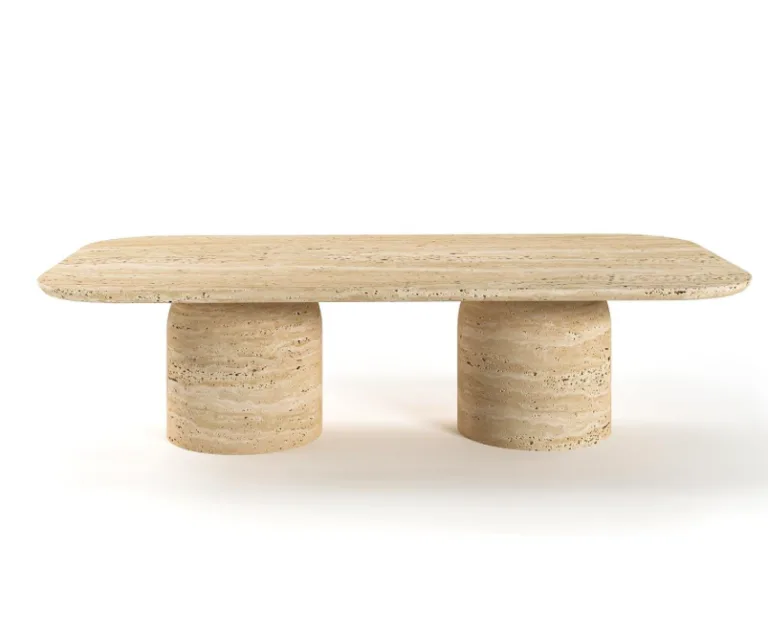 Arte Marble Carpina Traverten Orta Sehpa