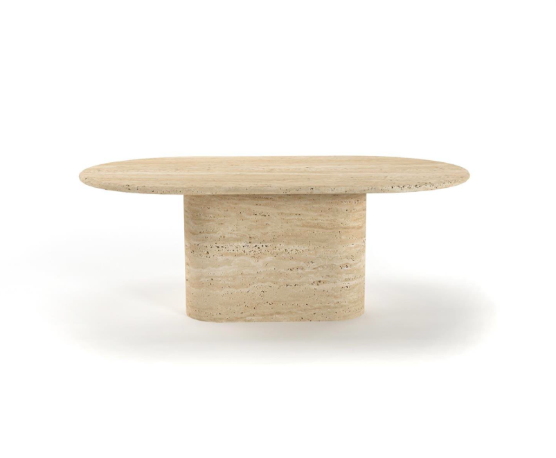 Arte Marble Limoeiro Traverten Orta Sehpa