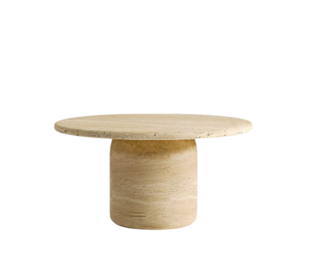 Arte Marble Bombinhas Traverten Orta Sehpa