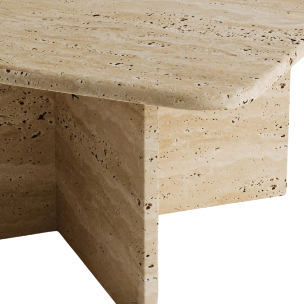 Arte Marble Lagarto Traverten Orta Sehpa