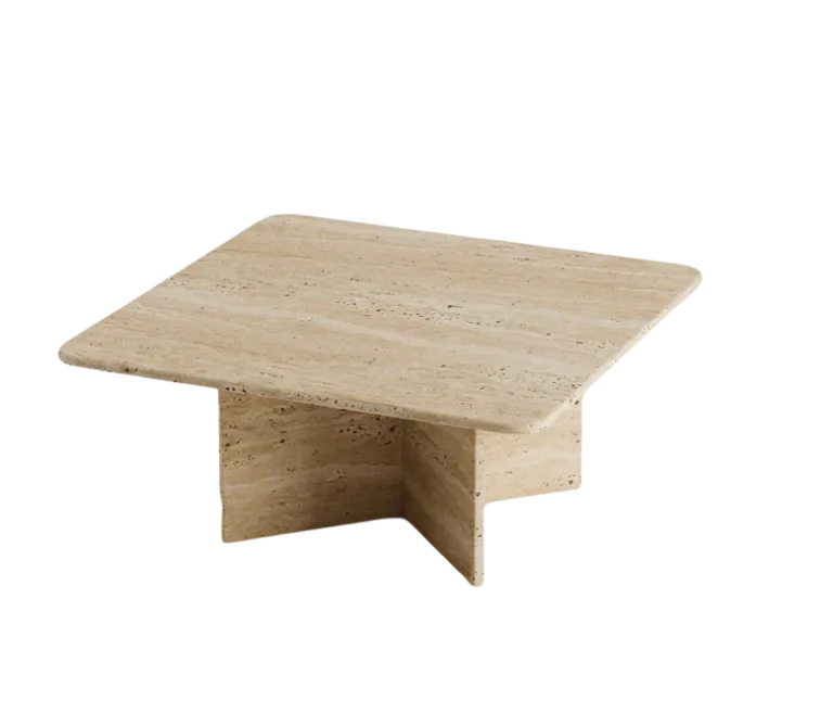 Arte Marble Lagarto Traverten Orta Sehpa