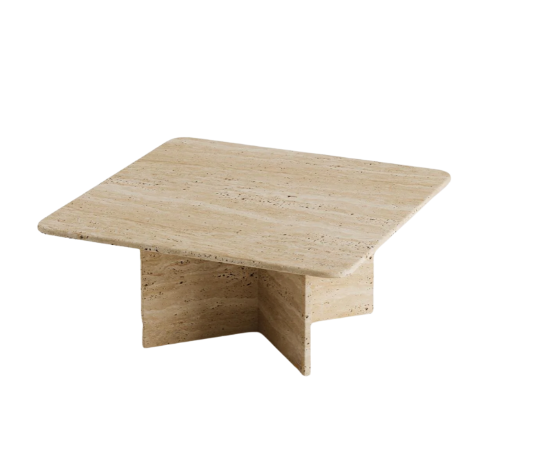Arte Marble Lagarto Traverten Orta Sehpa
