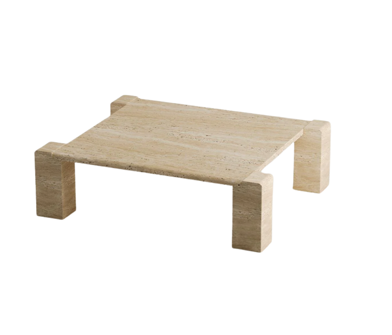 Arte Marble Laranjeiras Traverten Orta Sehpa