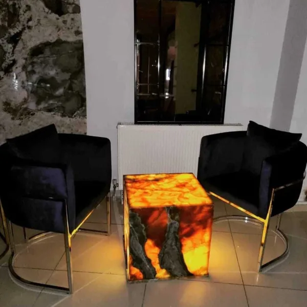 Arte Marble Barueri Oniks Lambader Orta Sehpa