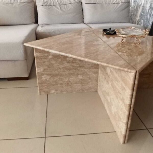 Arte Marble Caxambu Traverten Mermer Ayak Orta Sehpa