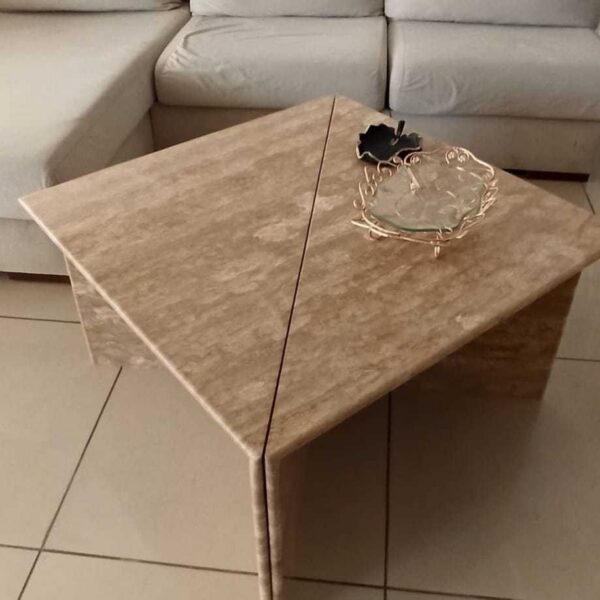 Arte Marble Caxambu Traverten Mermer Ayak Orta Sehpa