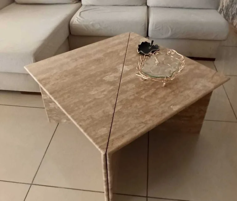 Arte Marble Caxambu Traverten Mermer Ayak Orta Sehpa