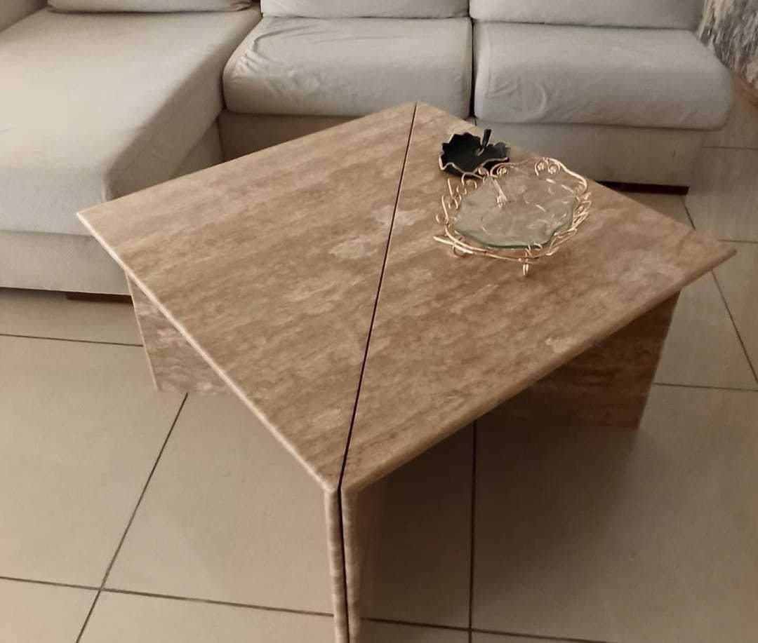 Arte Marble Caxambu Traverten Mermer Ayak Orta Sehpa
