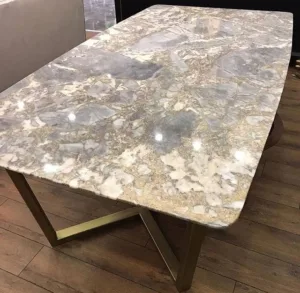 Arte Marble Diamantina Bianco Muğla Mermer Yemek Masası