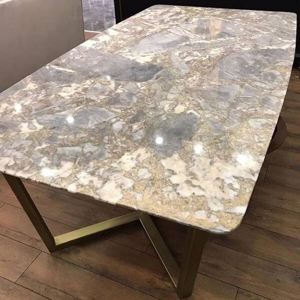 Arte Marble Diamantina Bianco Muğla Mermer Yemek Masası
