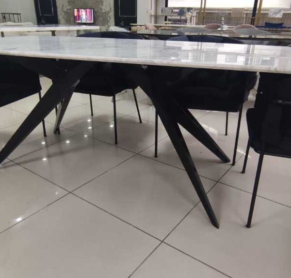 Arte Marble Limeira Carrara Mermer Yemek Masası