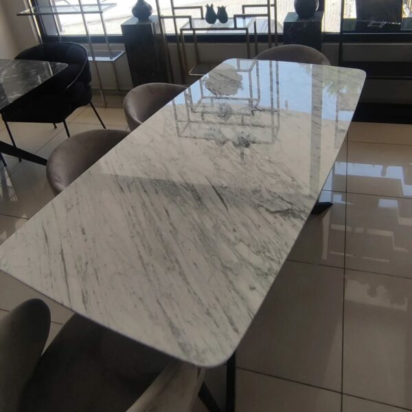 Arte Marble Limeira Carrara Mermer Yemek Masası