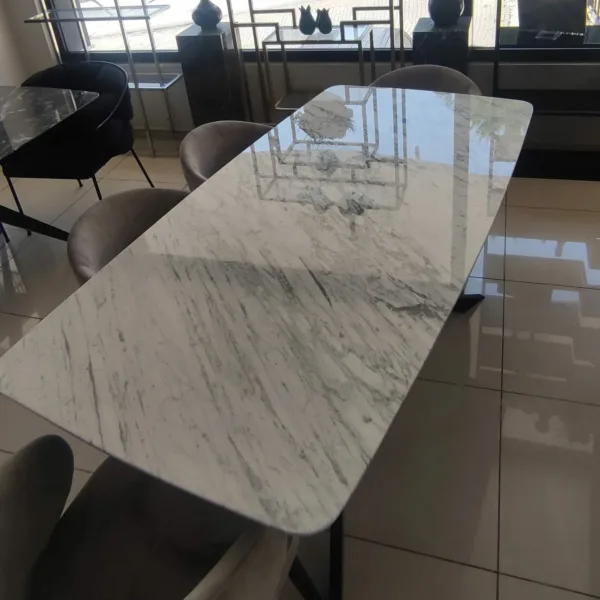 Arte Marble Limeira Carrara Mermer Yemek Masası
