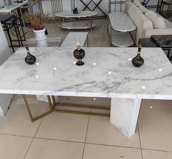Arte Marble Atibaia Bianco Muğla Mermer Yemek Masası