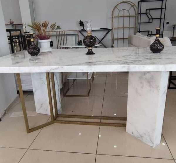 Arte Marble Atibaia Bianco Muğla Mermer Yemek Masası