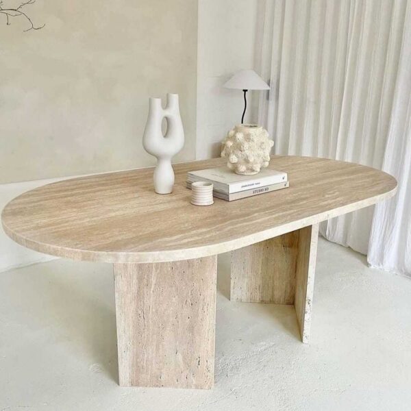Arte Marble Criciuma Traverten Yemek Masası