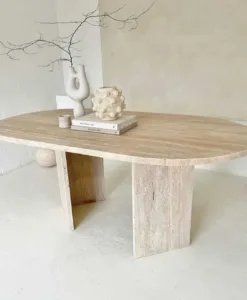 Arte Marble Criciuma Traverten Yemek Masası