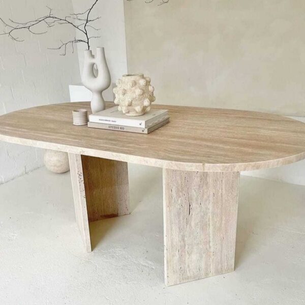 Arte Marble Criciuma Traverten Yemek Masası
