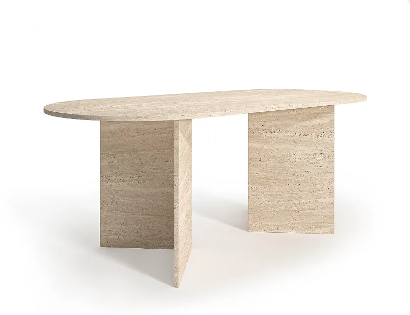 Arte Marble Criciuma Traverten Yemek Masası