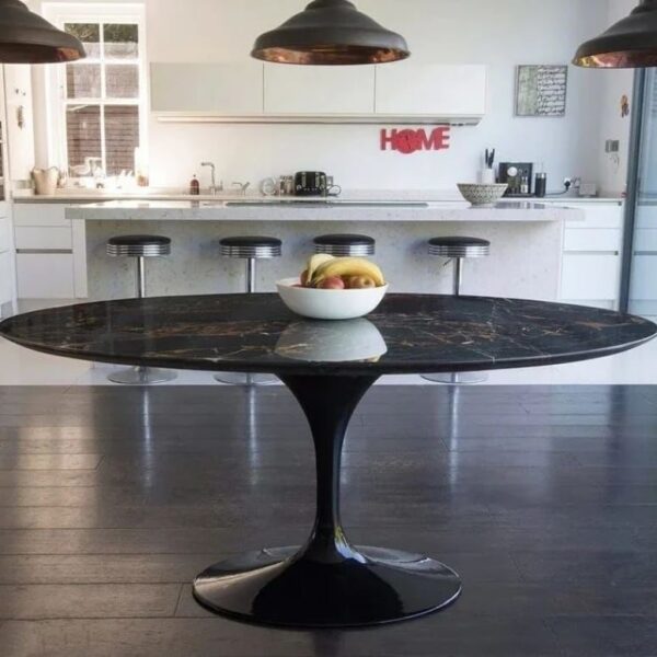 Arte Marble Olinda Portoro Gold Mermer Tulip Masa