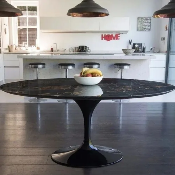 Arte Marble Olinda Portoro Gold Mermer Tulip Masa