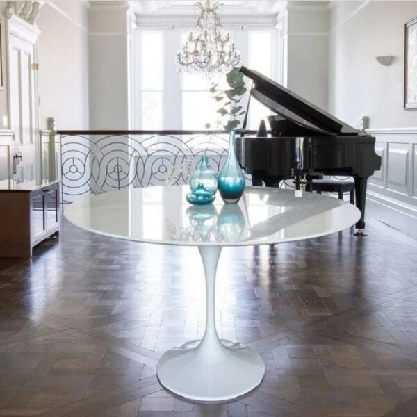 Arte Marble Paraty Carrara Mermer Tulip Masa