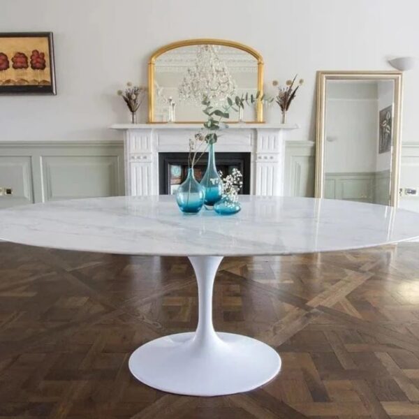 Arte Marble Paraty Carrara Mermer Tulip Masa