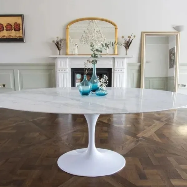 Arte Marble Paraty Carrara Mermer Tulip Masa