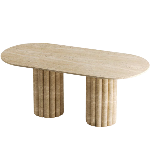 Arte Marble Urubici Traverten Yemek Masası
