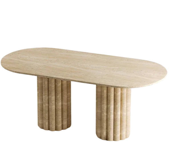 Arte Marble Urubici Traverten Yemek Masası