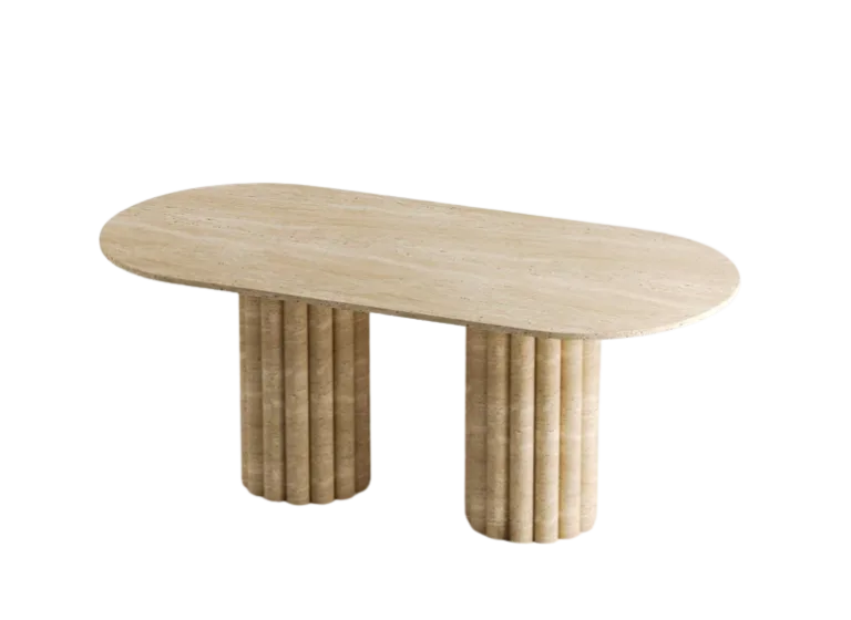 Arte Marble Urubici Traverten Yemek Masası